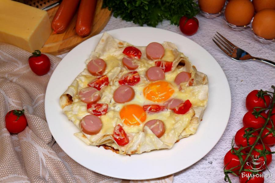 Яичница на лаваше