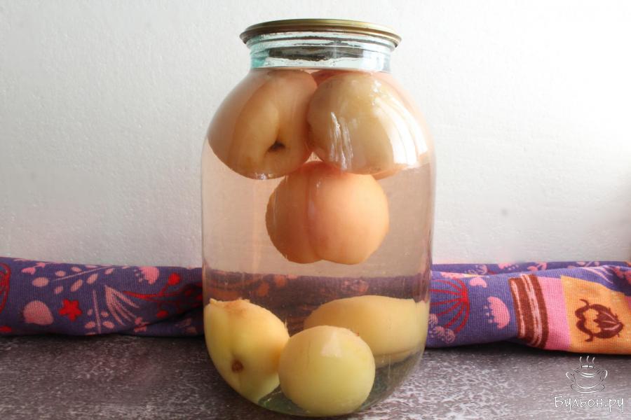 Компот на зиму из целых персиков и нектаринов