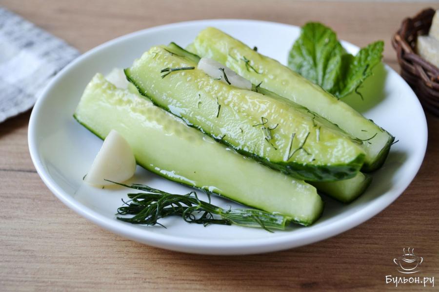 Малосольные огурцы за три часа