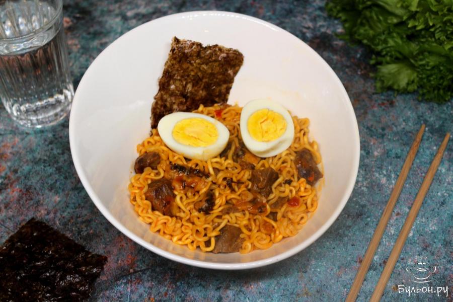 Лапша быстрого приготовления с говядиной