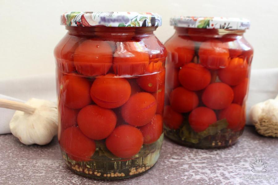 Сладкие помидоры черри с зернами горчицы на зиму