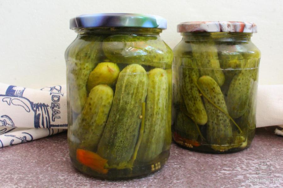 Маринованные огурцы с горчичными зернами на зиму