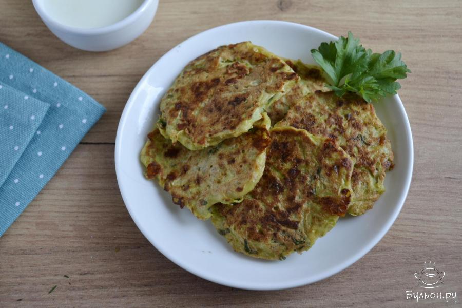 Оладьи из кабачка с сыром на сковороде