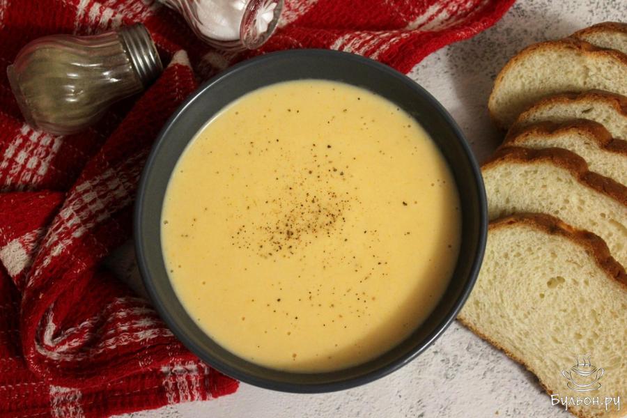 Сырный крем-суп с лососем