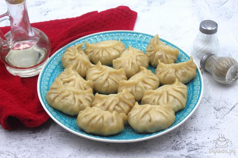 Хрустящие пельмени с капустой, фаршем и яйцом