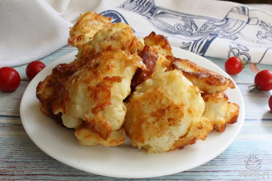Жареная цветная капуста в сырном кляре