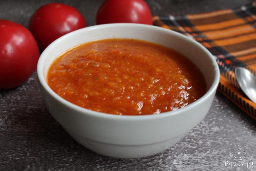 Томатный соус с тыквой и овощами