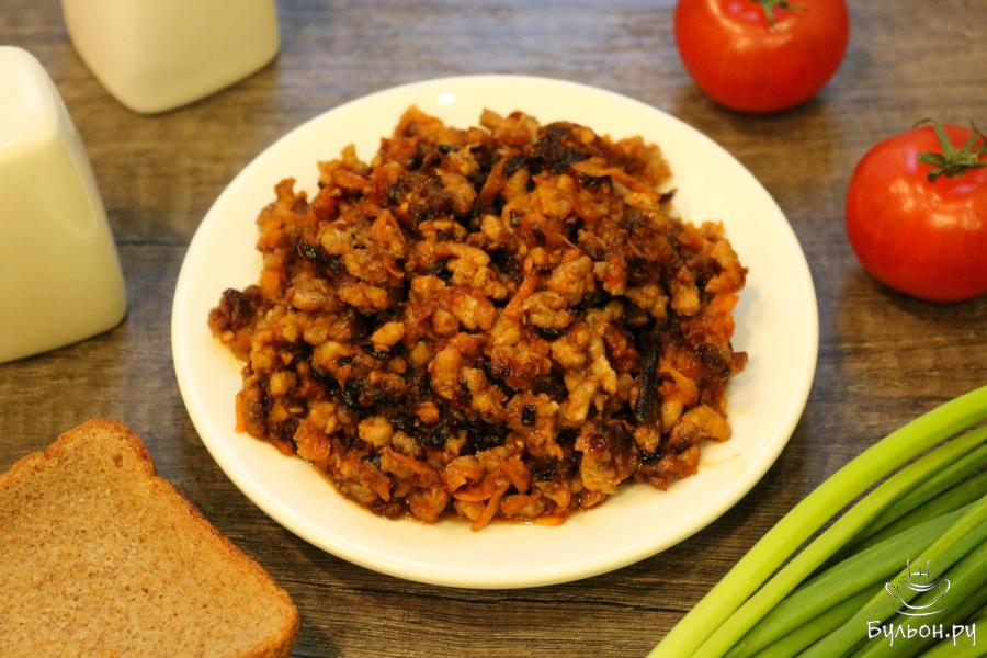 Ароматный фарш с овощами
