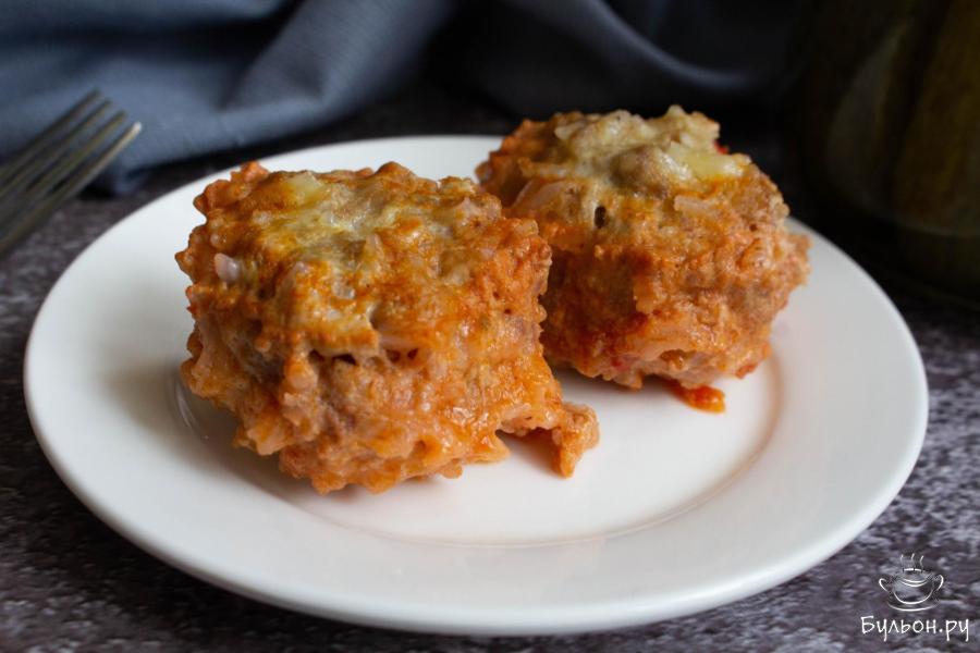 Мясные ежики из фарша с сыром