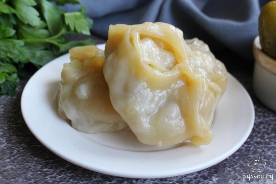Манты с мясным фаршем и картофелем