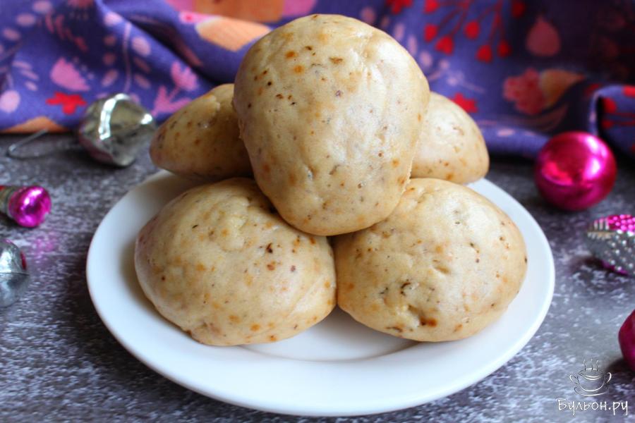 Медовые пряники с грецкими орехами на пару