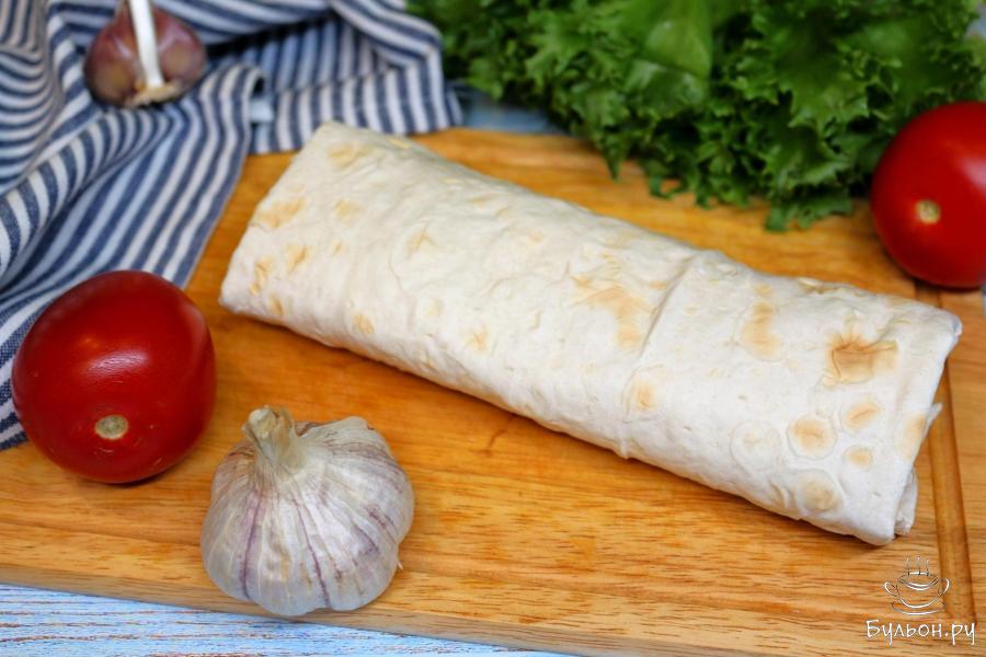 Шаверма с соусом барбекю