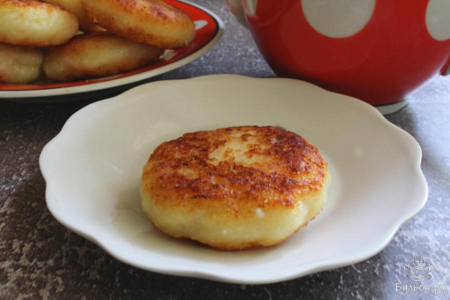 Творожники без яиц с вареной картошкой