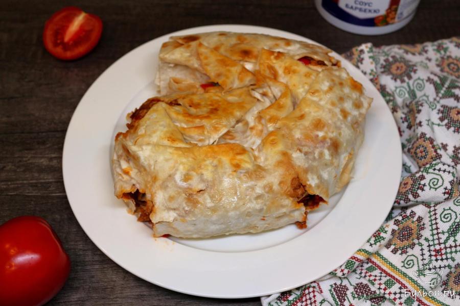 Мясной рулет из лаваша