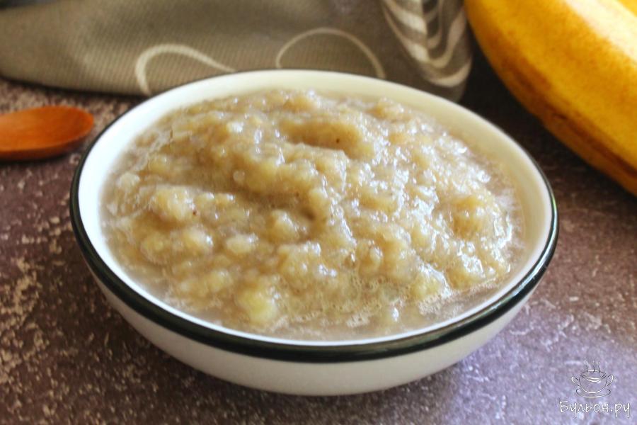 Банановое пюре с яблоками через мясорубку