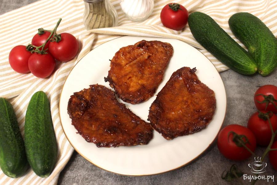 Свиные отбивные с соусом барбекю в духовке
