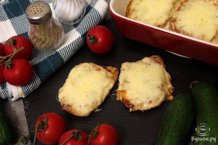 Свинина с горчично-майонезной шапочкой