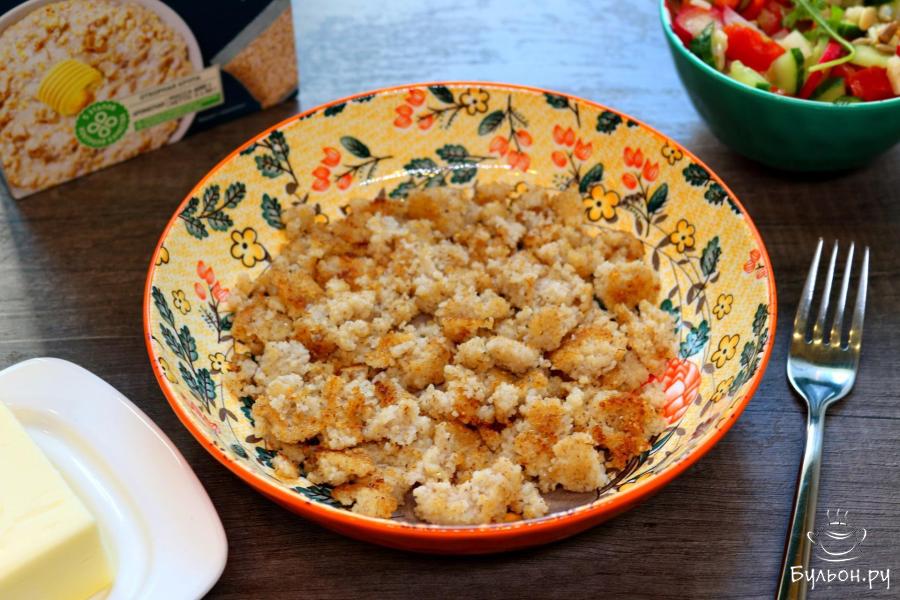 Жареная ячневая каша