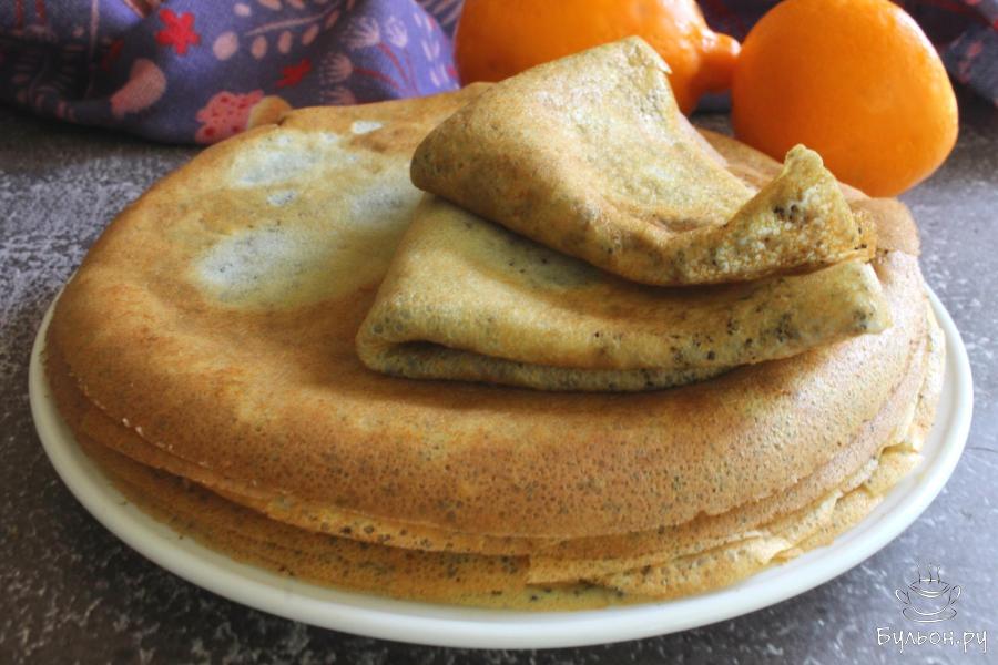 Лимонные блинчики с маком