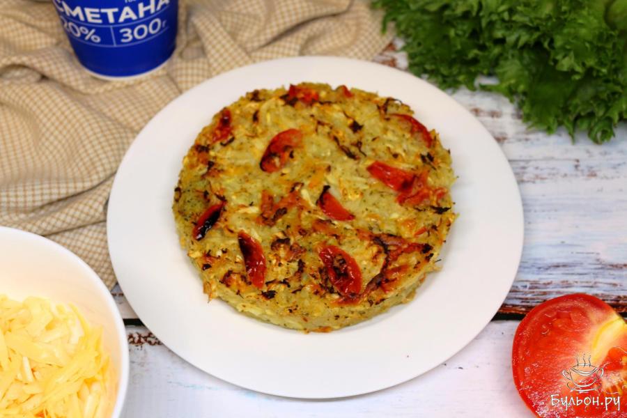 Запеканка из кабачков, помидоров и брокколи