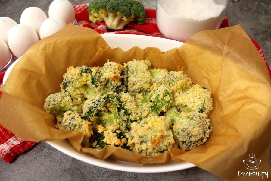 Брокколи в кляре с рисовой мукой