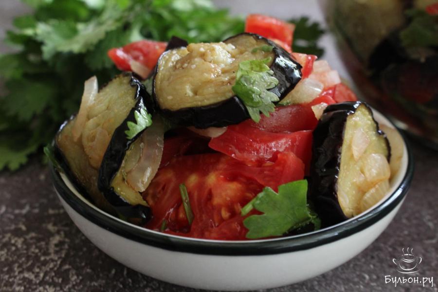 Закуска из жареных баклажанов с овощами по-армянски