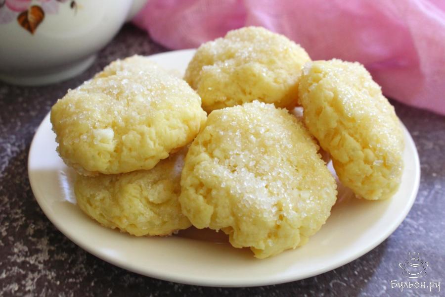 Творожное печенье из зернистого творога без куриных яиц