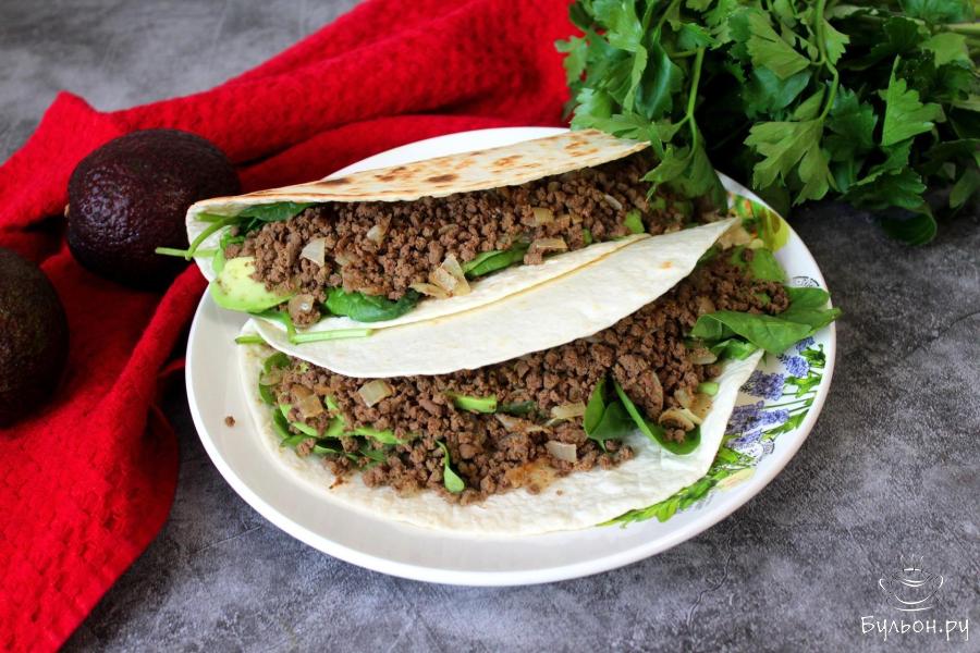 Лепешки с зеленью и говяжьим сердцем