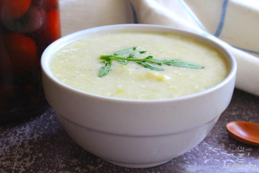 Суп-пюре из кабачков с плавленым сырком