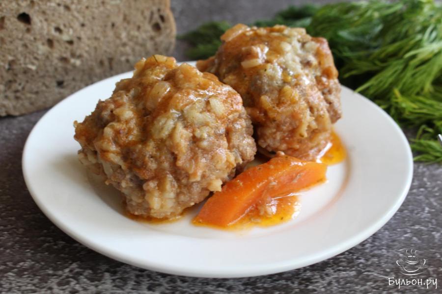 Мясные тефтели из фарша с овсяными хлопьями