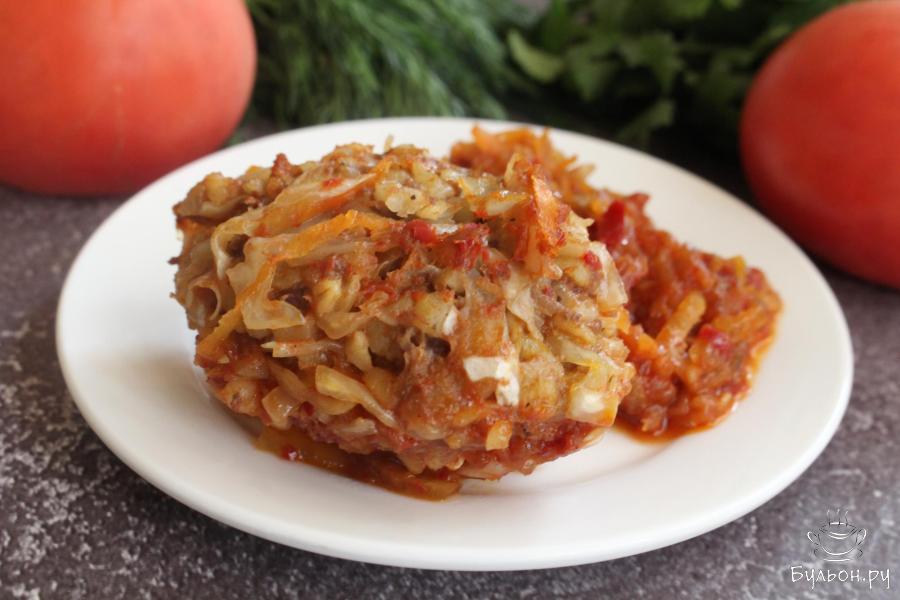 Ленивые голубцы с булгуром в духовке