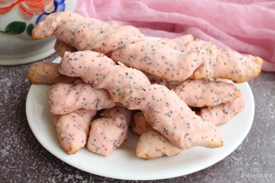 Печенье из творожной пасты с маком